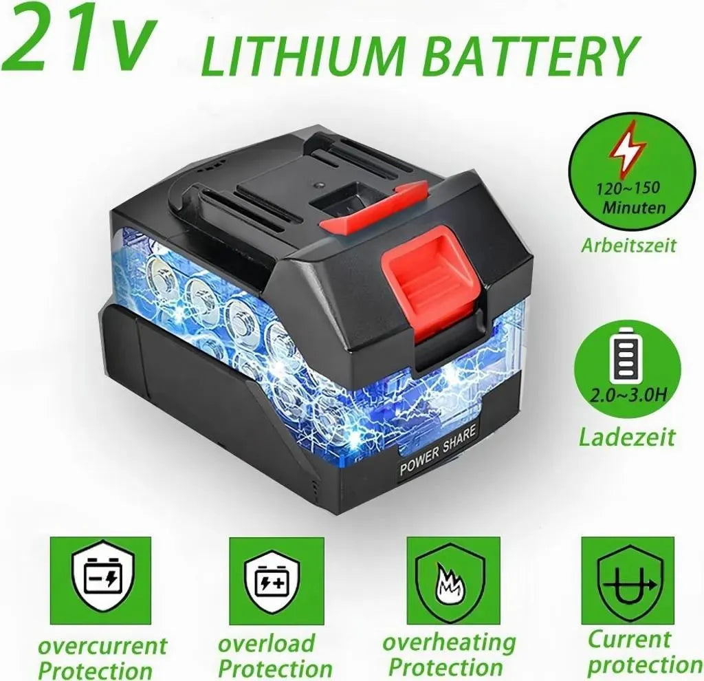 Mobiustream 21V 3-in-1 Akku-Rasentrimmer RT-2199 – 2 Akkus, Grün – Produktdetail 3