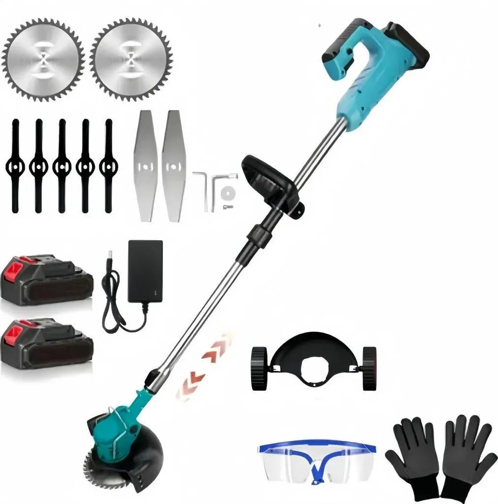 Mobiustream 21V 3-in-1 Akku-Rasentrimmer RT-8910 – 2 Akkus, Blau – Produktansicht
