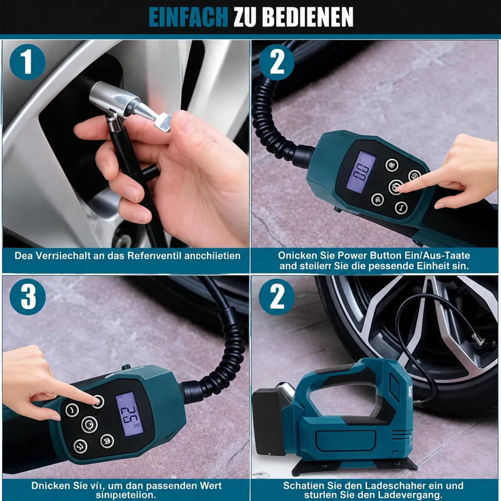 Mobiustream 21V Akku-Luftkompressor LP-9700 – Blau – Produktdetail 8