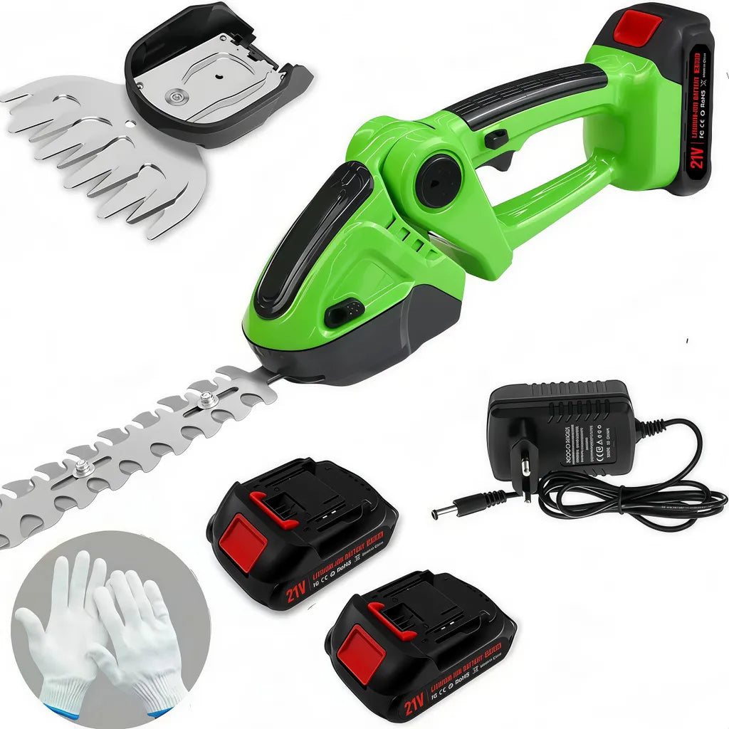 Mobiustream 21V 2-in-1 Akku-Heckenschere HS-8996 – 2 Akkus – Produktansicht