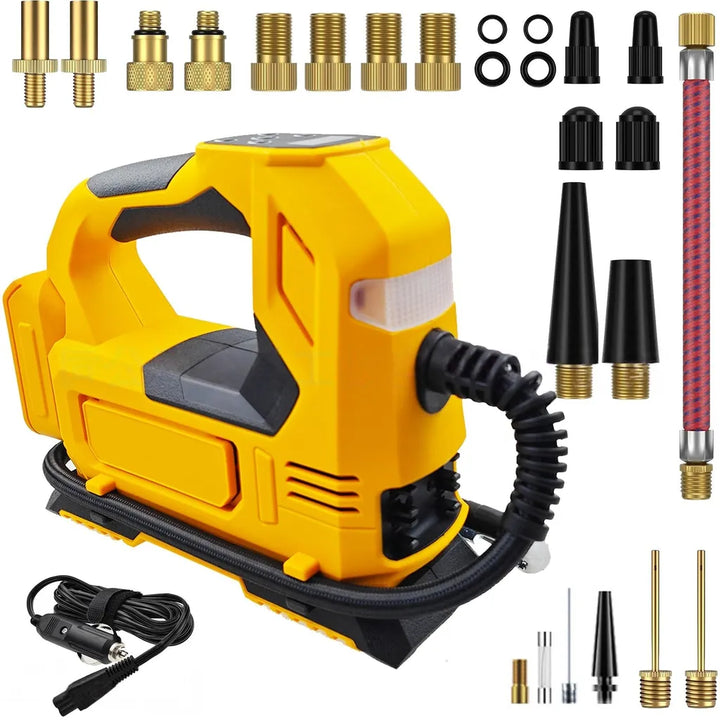 Mobiustream 18V Akku-Luftkompressor LP-1710 – Makita-kompatibel, ohne Akku, Gelb – Produktansicht