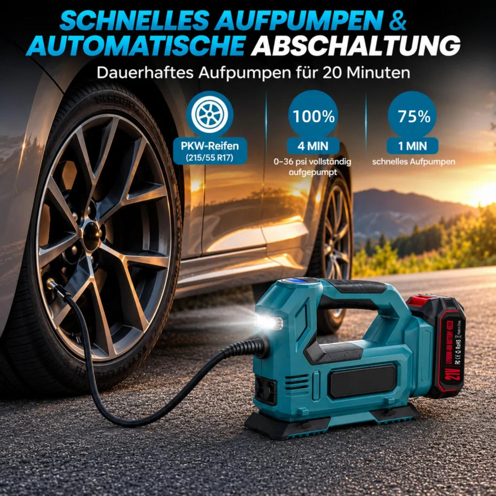 Mobiustream 21V Akku-Luftkompressor LP-9700 – Blau – Produktdetail 3