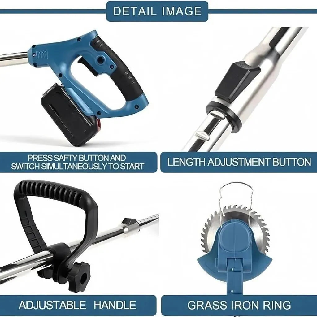 Mobiustream 21V Akku-Rasentrimmer RT-4792 – 2 Akkus, Blau – Produktdetail 4