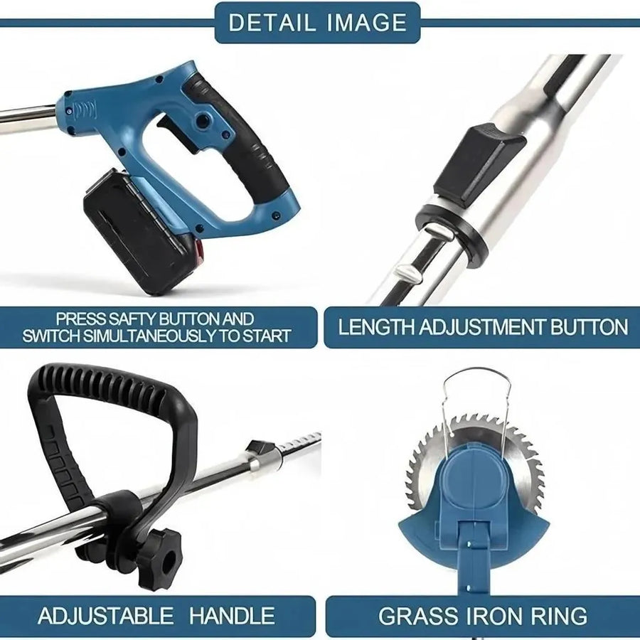 Mobiustream 21V Akku-Rasentrimmer RT-4792 – 2 Akkus, Blau – Produktdetail 4