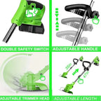 Mobiustream 21V 3-in-1 Akku-Rasentrimmer RT-2199 – 2 Akkus, Grün – Produktdetail 5
