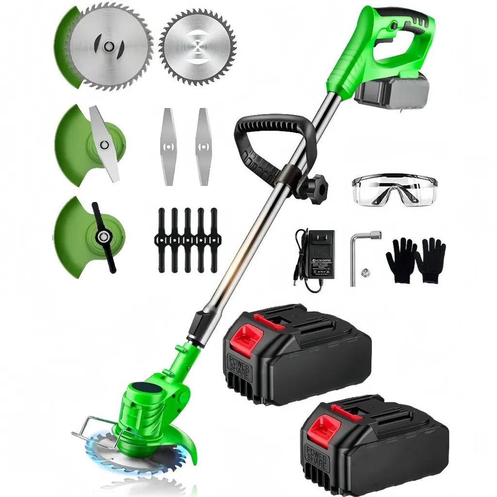 Mobiustream 21V 3-in-1 Akku-Rasentrimmer RT-2175 – 2 Akkus, Grün – Produktansicht