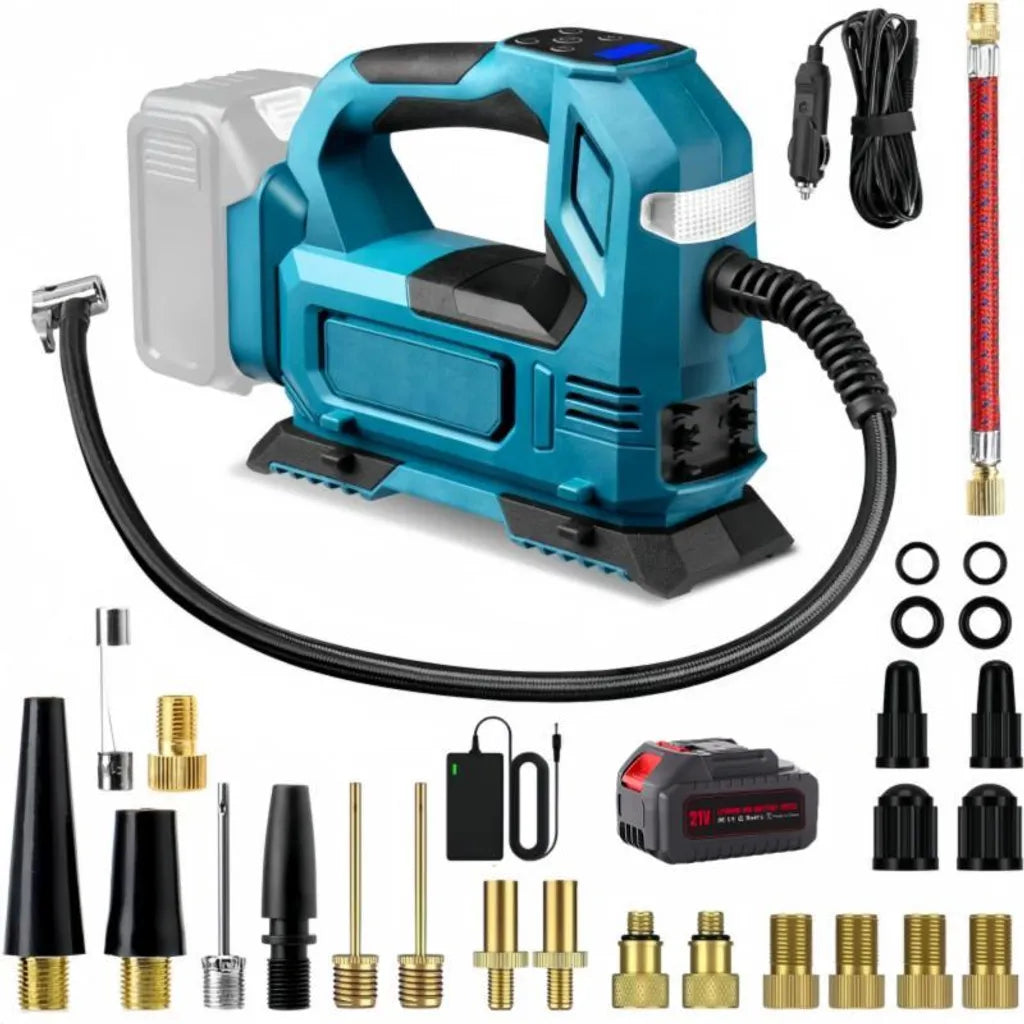 Mobiustream 21V Akku-Luftkompressor LP-1697 – Blau – Produktansicht
