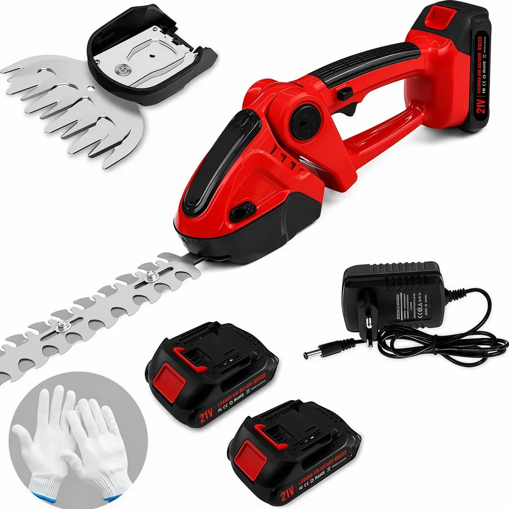 Mobiustream 21V 2-in-1 Akku-Heckenschere HS-8569 – 2 Akkus – Produktansicht