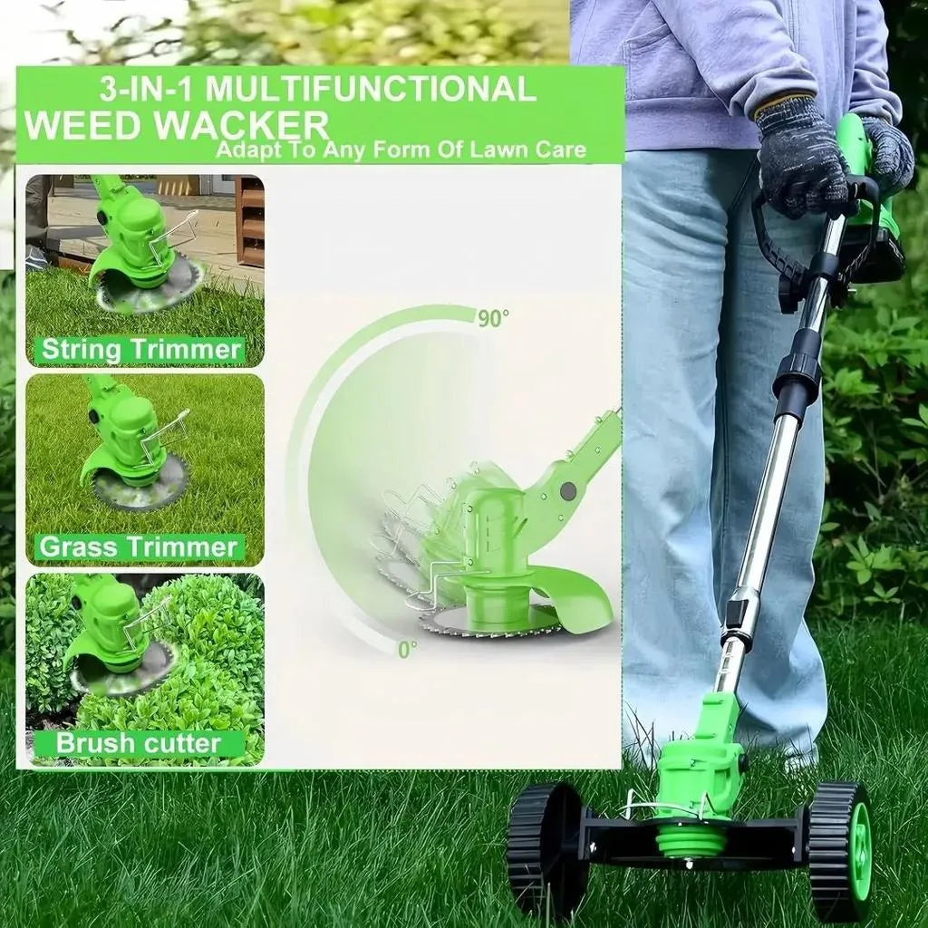 Mobiustream 21V 3-in-1 Akku-Rasentrimmer RT-2199 – 2 Akkus, Grün – Produktdetail 2