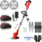 Mobiustream 21V 3-in-1 Akku-Rasentrimmer RT-8859 – 2 Akkus, Rot – Produktansicht