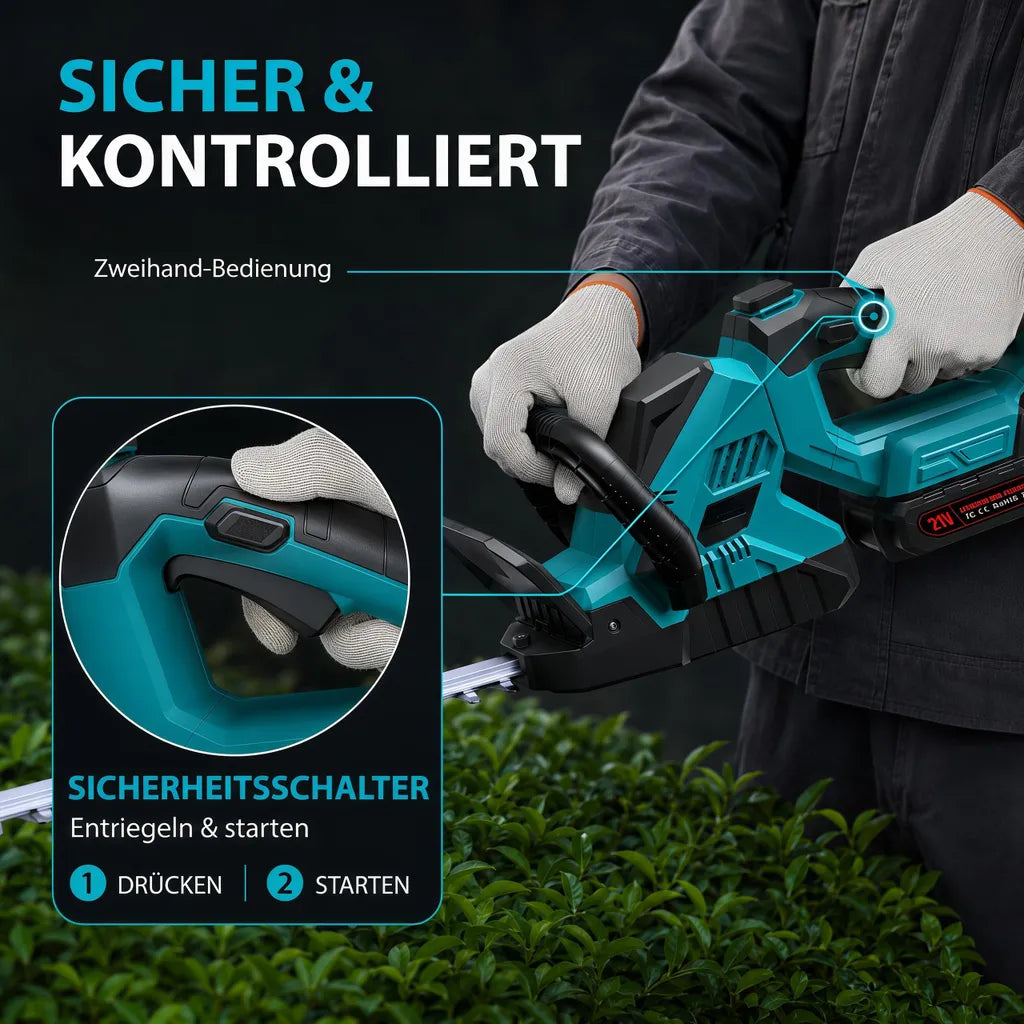 Mobiustream 21V Akku-Heckenschere HS-1727 – 2 Akkus – Produktdetail 5