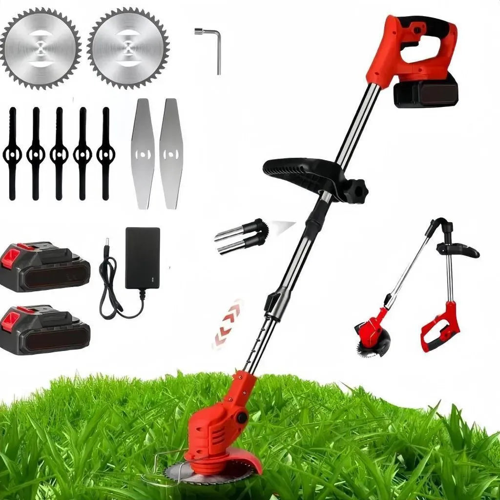 Mobiustream 21V Akku-Rasentrimmer RT-8873 – 2 Akkus, Rot – Produktansicht
