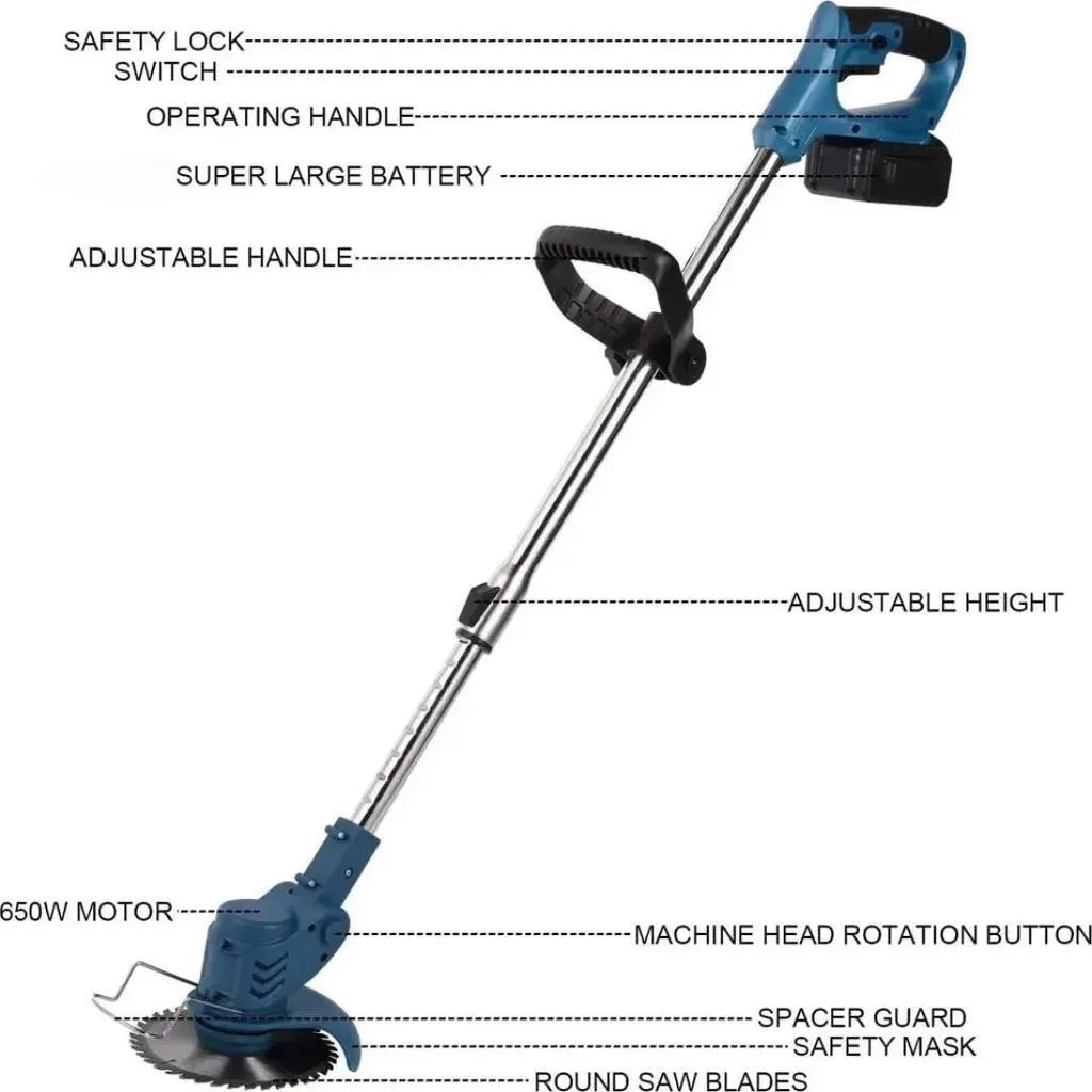Mobiustream 21V Akku-Rasentrimmer RT-4792 – 2 Akkus, Blau – Produktdetail 7