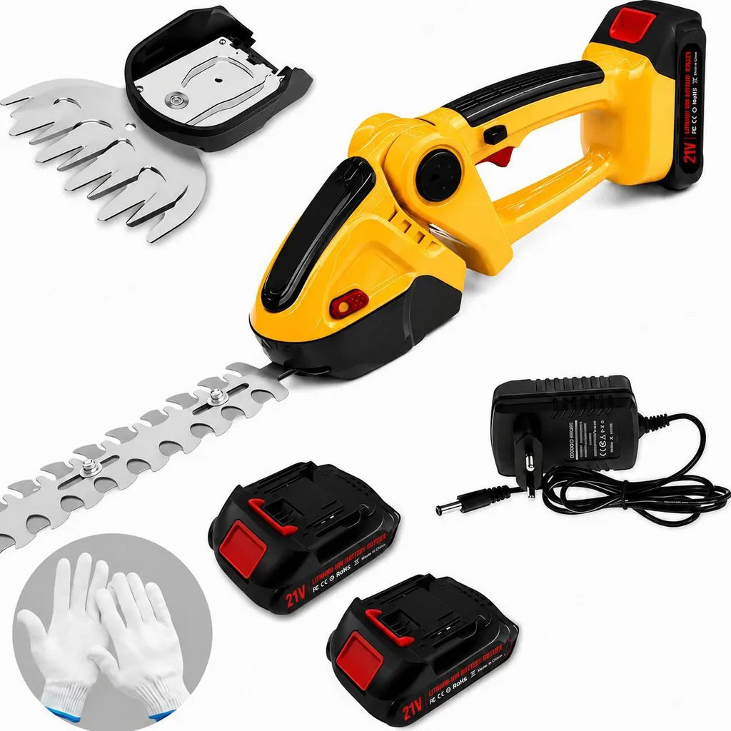 Mobiustream 21V 2-in-1 Akku-Heckenschere HS-6131 – 2 Akkus – Produktansicht