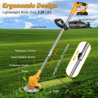 Mobiustream 21V 4-in-1 Akku-Rasentrimmer RT-6704 – 2 Akkus, Gelb – Produktdetail 6