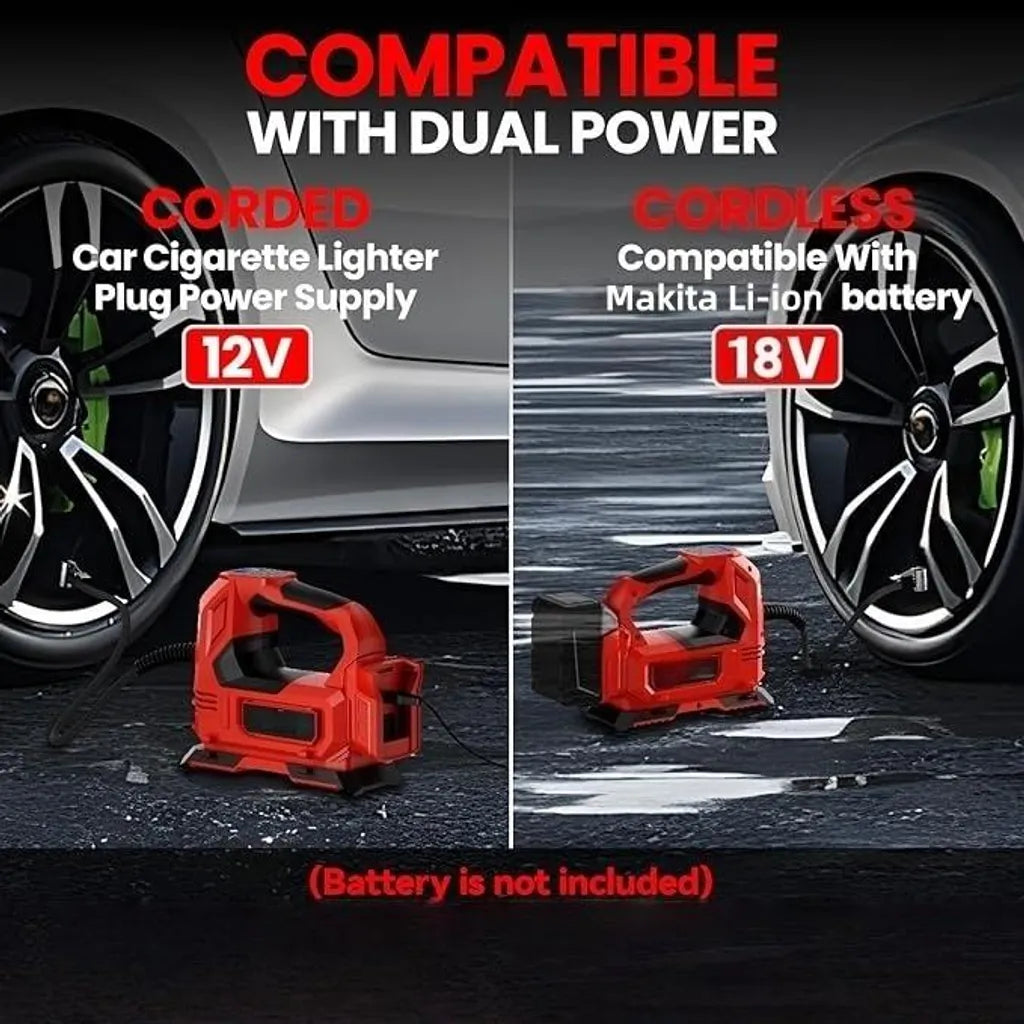 Mobiustream 18V Akku-Luftkompressor LP-1703 – Makita-kompatibel, ohne Akku, Rot – Produktdetail 4