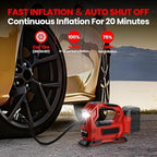 Mobiustream 18V Akku-Luftkompressor LP-1703 – Makita-kompatibel, ohne Akku, Rot – Produktdetail 3