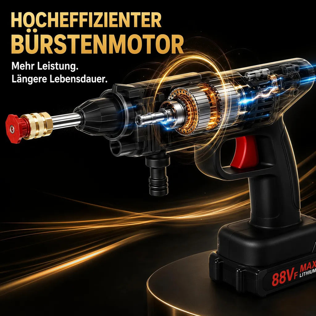 Schnittdarstellung des schwarz-roten Waschgeräts