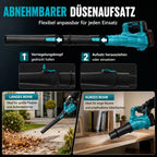 Blasrohr und Verbindungsdetails des Laubbläsers