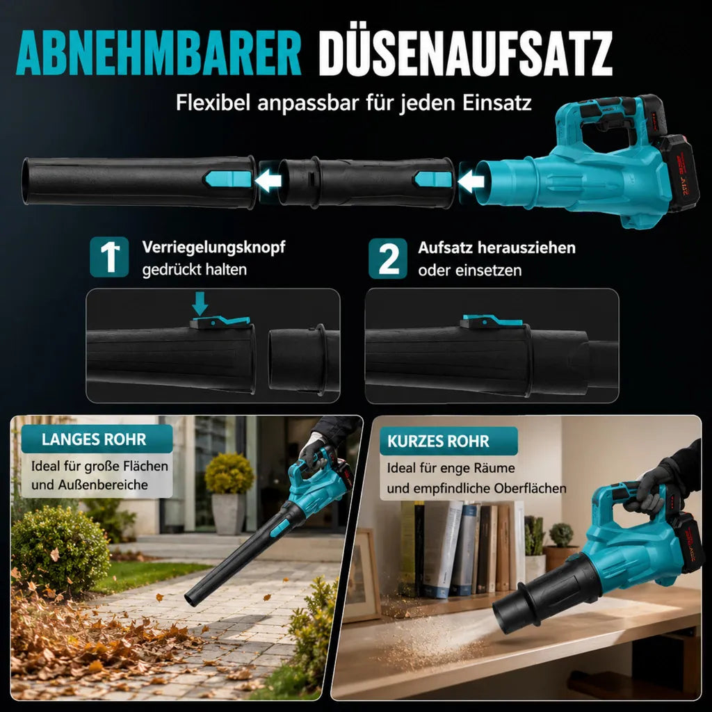 Blasrohr und Verbindungsdetails des Laubbläsers
