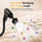 Rundbürste des schwarzen Dampfreinigers im Detail