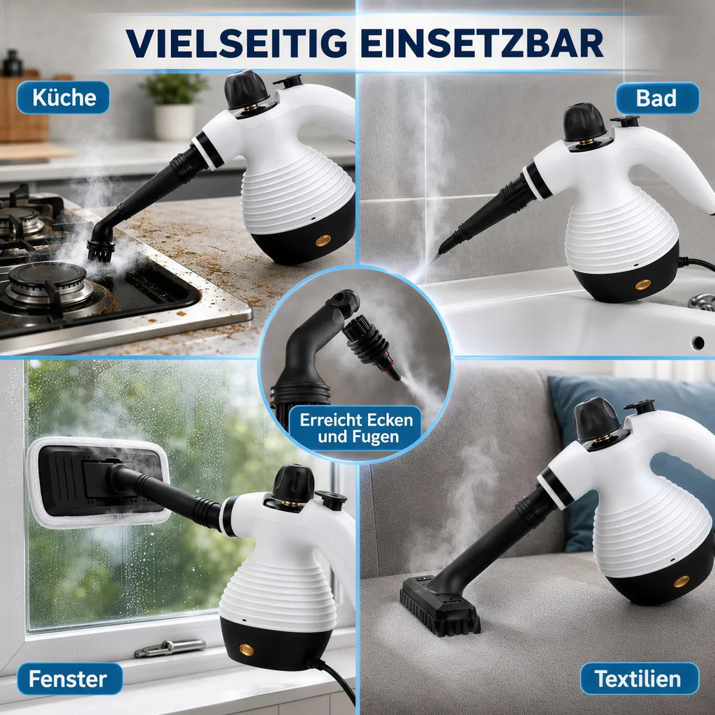 Handdampfreiniger in Weiß-Schwarz – Produktansicht 6