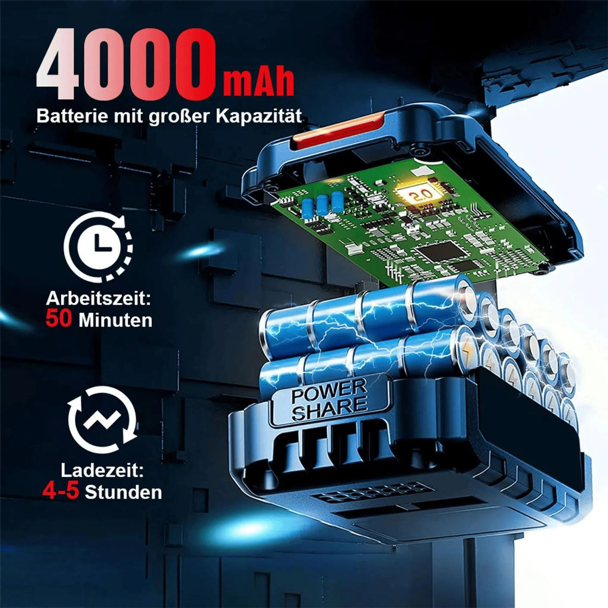Akku-Darstellung aus der Produktgalerie der Wassersprühpistole