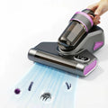 Hand-Milbensauger in Grau und Violett mit Display