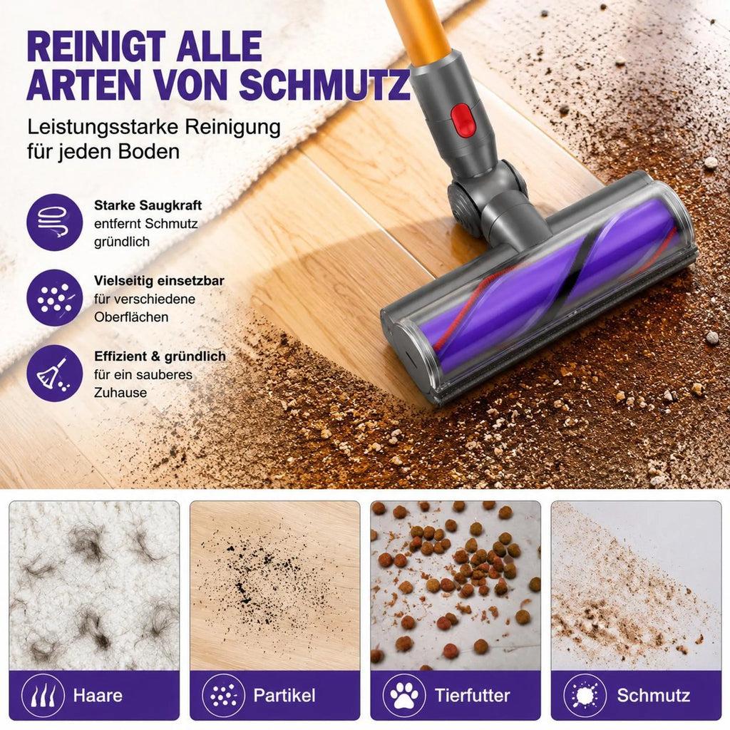 Violette Bodendüse bei der Bodenreinigung