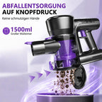 Violetter Akku-Staubsauger mit Display – Ansicht 3