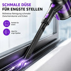 Violetter Akku-Staubsauger mit Display – Ansicht 5