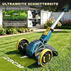 Rasentrimmer mit Rollenfahrwerk – Produkt- und Detailansicht