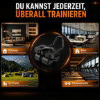 Schwarzer Bauchroller mit Display – Produktdetail 9; abgebildetes Smartphone nicht enthalten