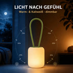 Grüne Leuchte mit warmem und kühlem Licht