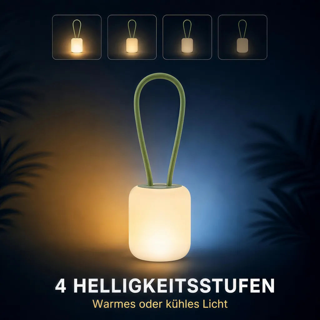 Grüne Leuchte mit verschiedenen Lichtdarstellungen