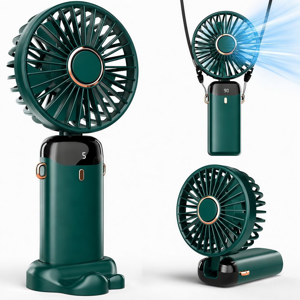 Grüner faltbarer Mini-Handventilator